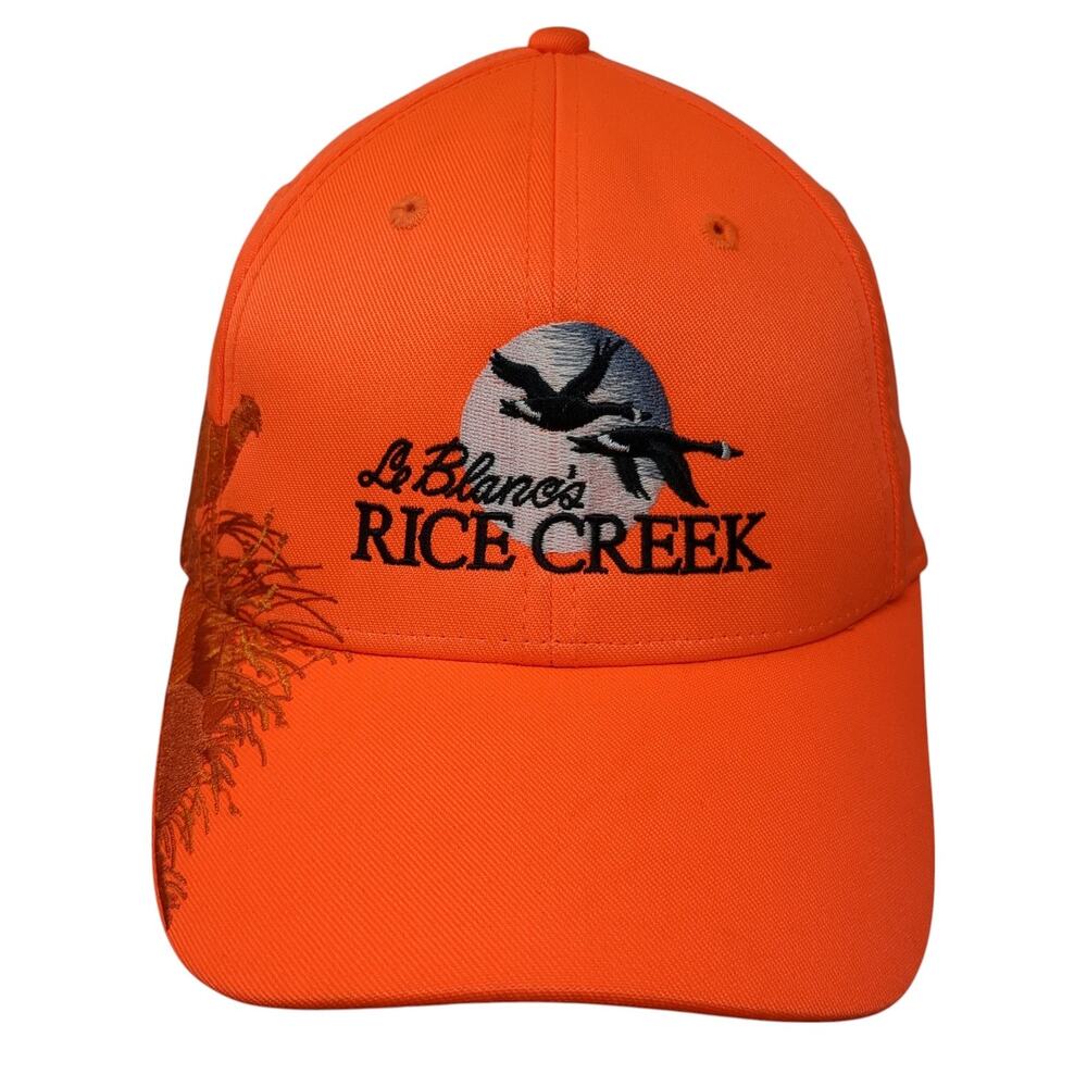 Le Blano's Rice Creek Strapback Baseball Cap Orange One Size Adjustable Dri-Duck